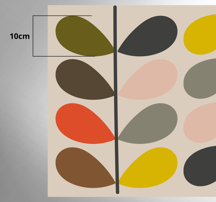 Vinylteppich modern Orla kiely Muster - TenStickers