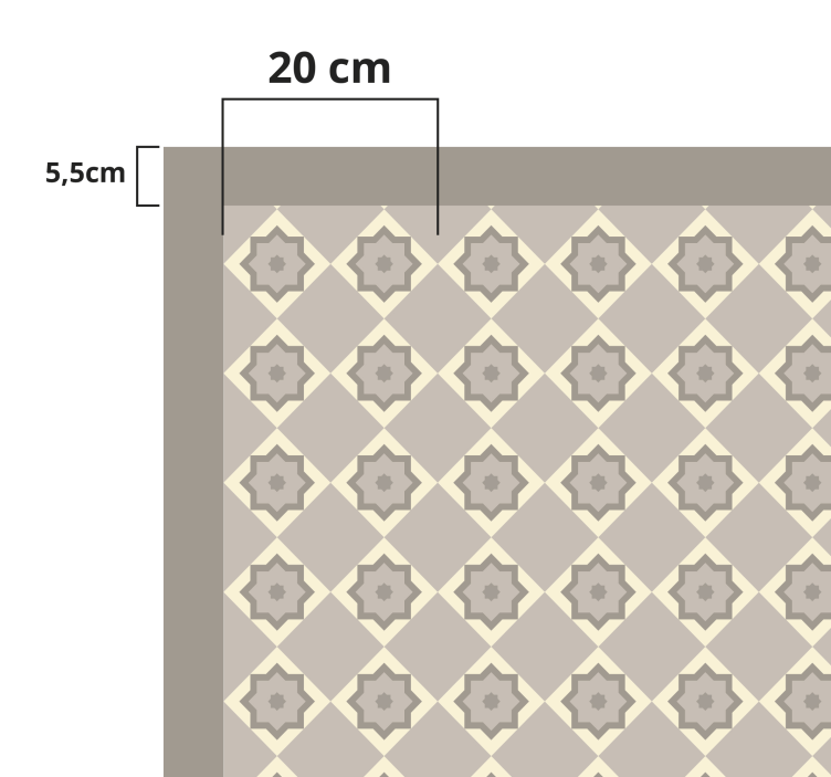 Vinyl Teppich Küche Zementbeige fliesen - TenStickers