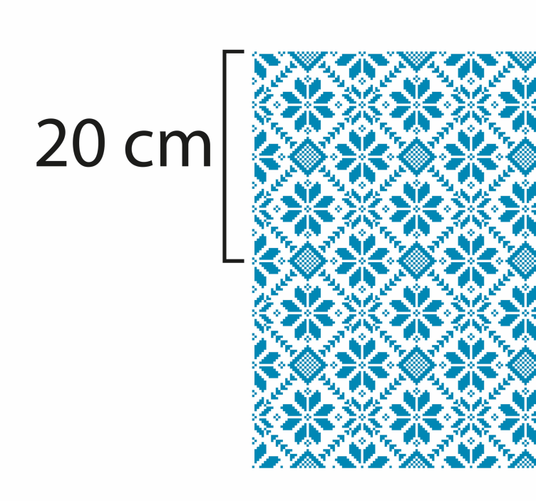 Vinyl Teppich Fliesenoptik blaues fliesenmotiv - TenStickers