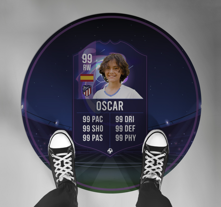 Vinylteppich Jugendliche Fussballspielerkarte - TenStickers