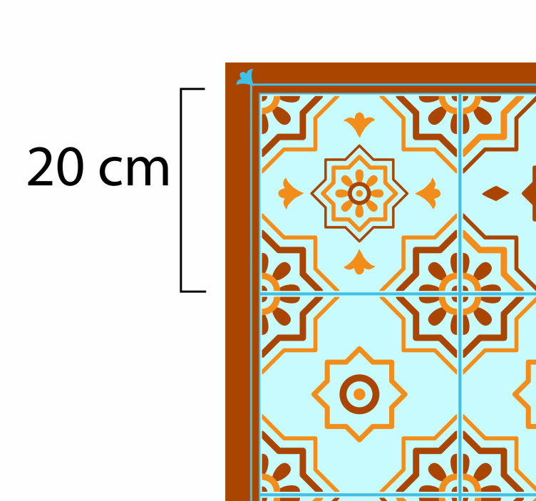 Vinyl Teppich Fliesenoptik mosaik inspiriert - TenStickers