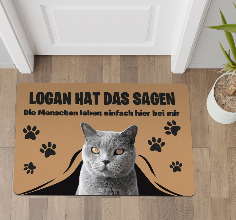 Vinyl Teppich Haustier hat das Sagen - TenStickers