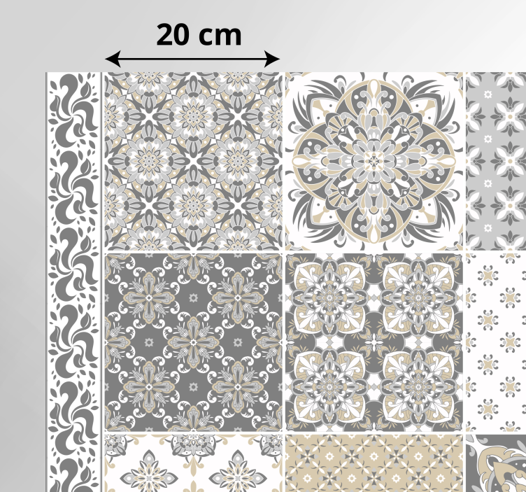 Vinylteppich Vintage Vintage fliesen Muster - TenStickers