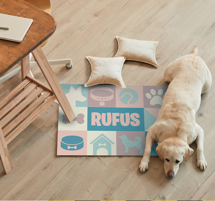 Vinylteppich Tiere Hunde personalisiert - TenStickers