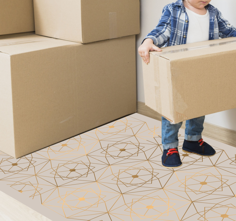 Vinylteppich geometrisch Linienmuster - TenStickers