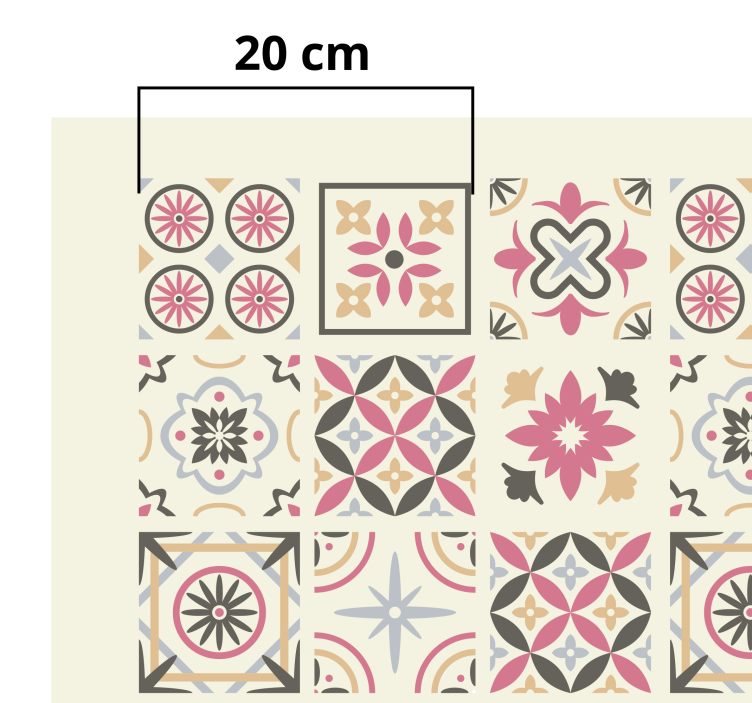 Vinyl Teppich Fliesenoptik Nicolle Kollage - TenStickers