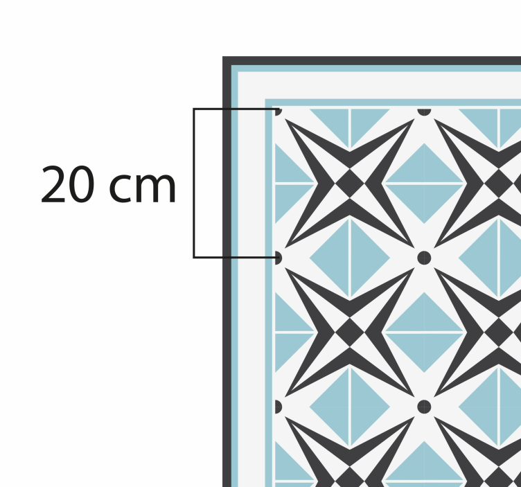 Vinylteppich Mosaik sternblaues motiv - TenStickers