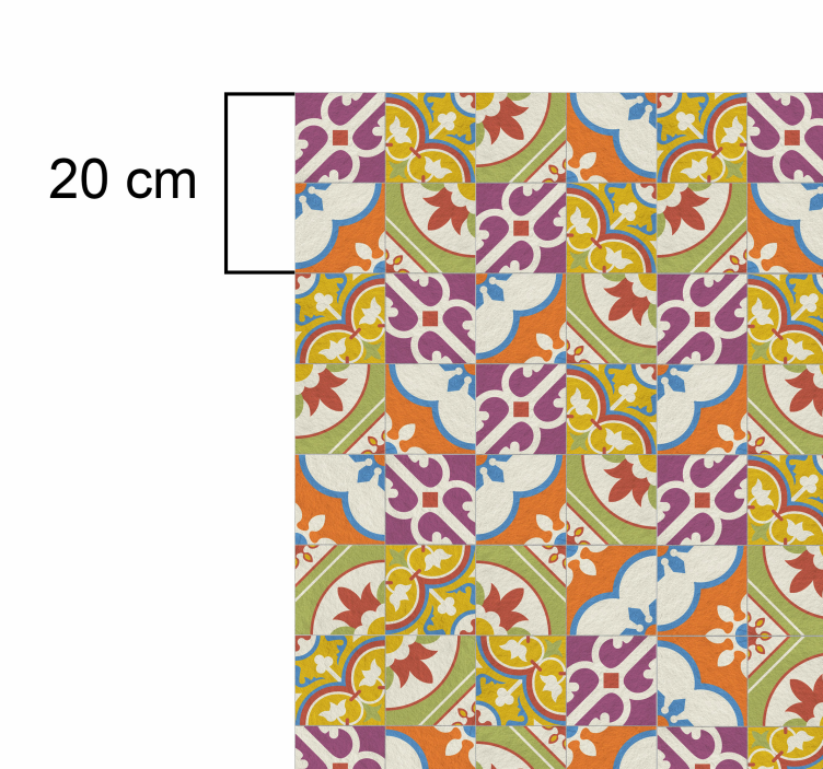 Vinylteppich Retro Fliesen Muster - TenStickers