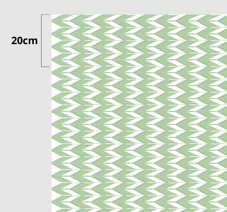 Vinyl Teppich geometrisch chevron-muster grün - TenStickers