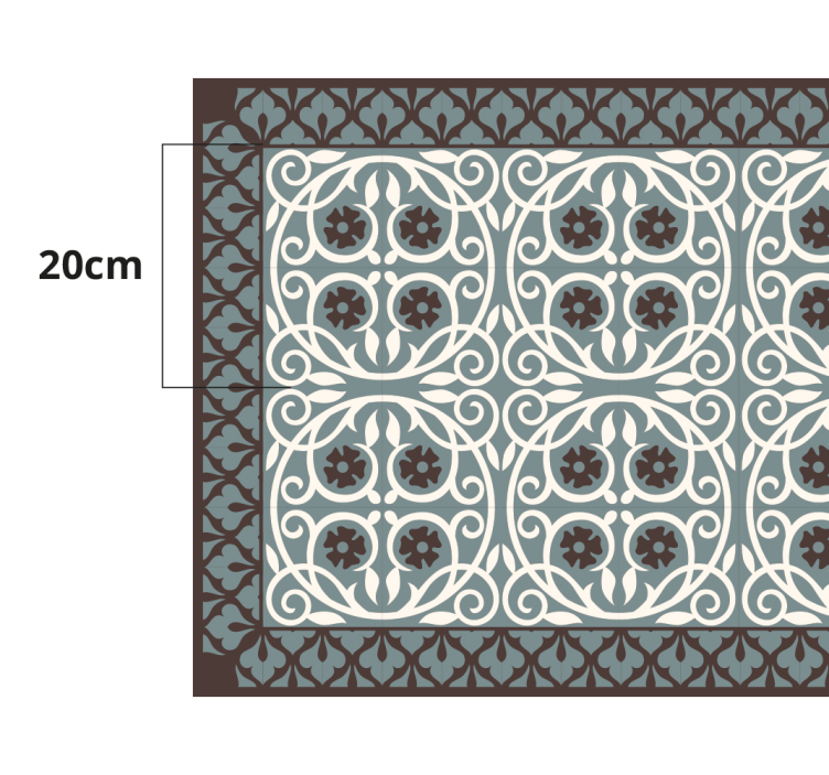 Vinyl Teppich Küche Klassisches Muster mit kreisen - TenStickers