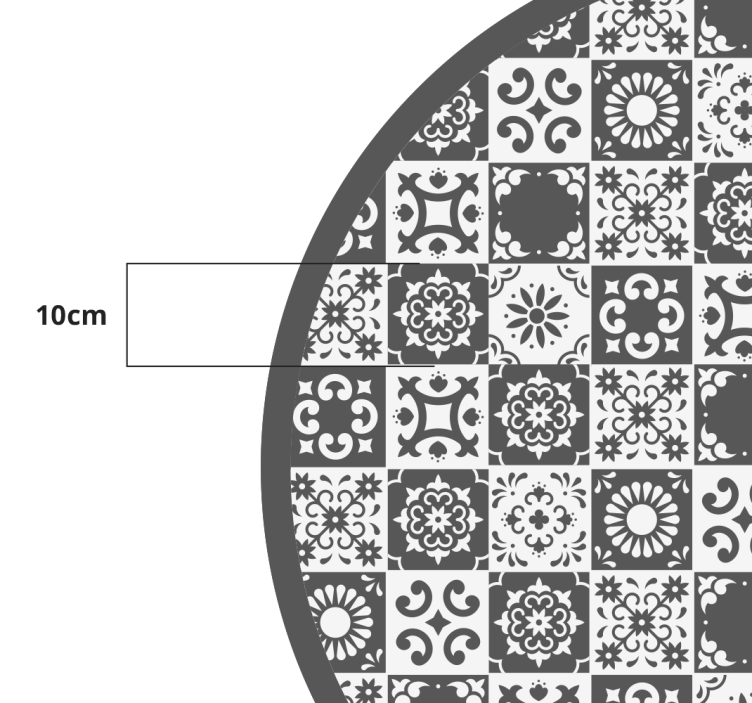 Graue und weiße Fliesen Vinyl Schlafzimmer Teppich - TenStickers