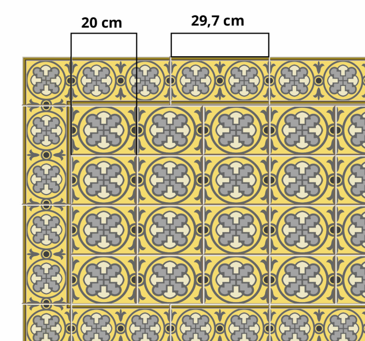 Vinyl Teppich Küche Vinyl teppich küche grautöne und gelb - TenStickers