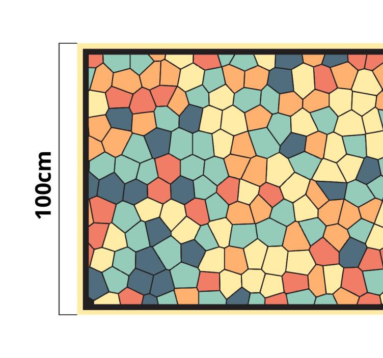 Vinyl Teppich Küche Buntes mosaik - TenStickers