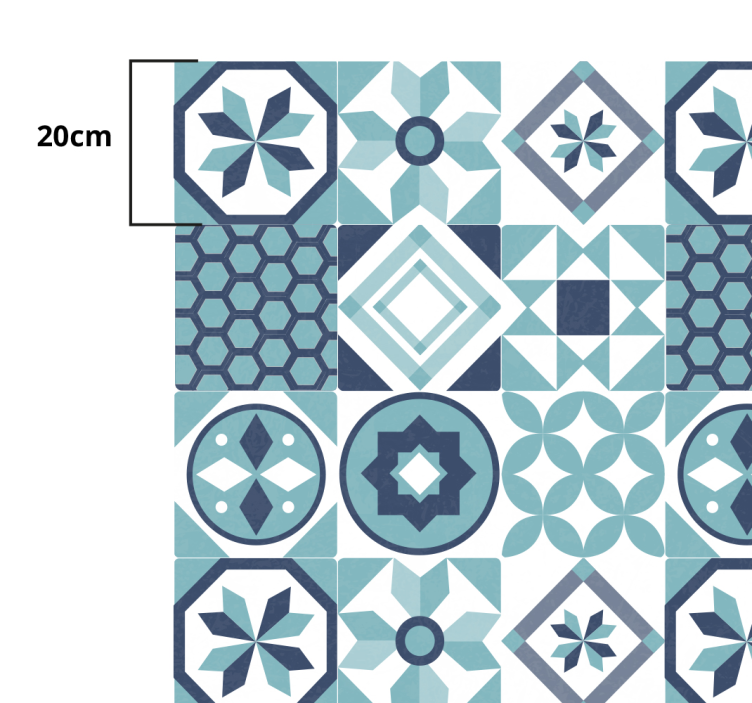 Vinylteppich Mosaik inspiration für mosaikfliesen - TenStickers