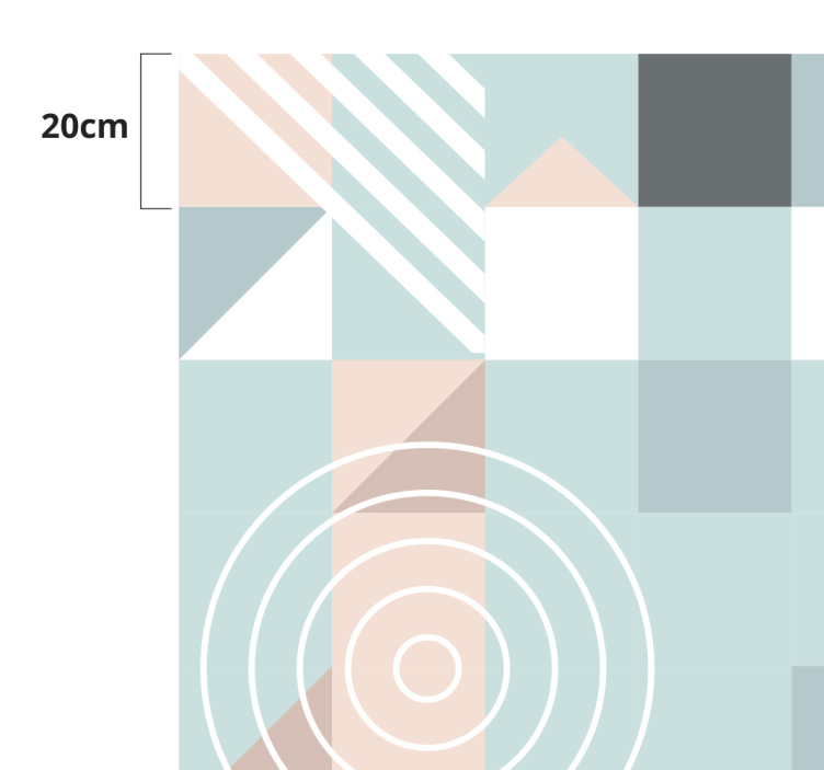Vinylteppich nordisch Nordische geometrische pastelltöne - TenStickers