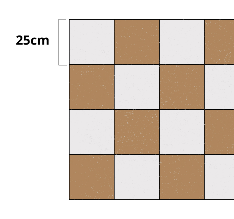 PVC Läufer Fliesenoptik checkerboard Pattern Decor - TenStickers