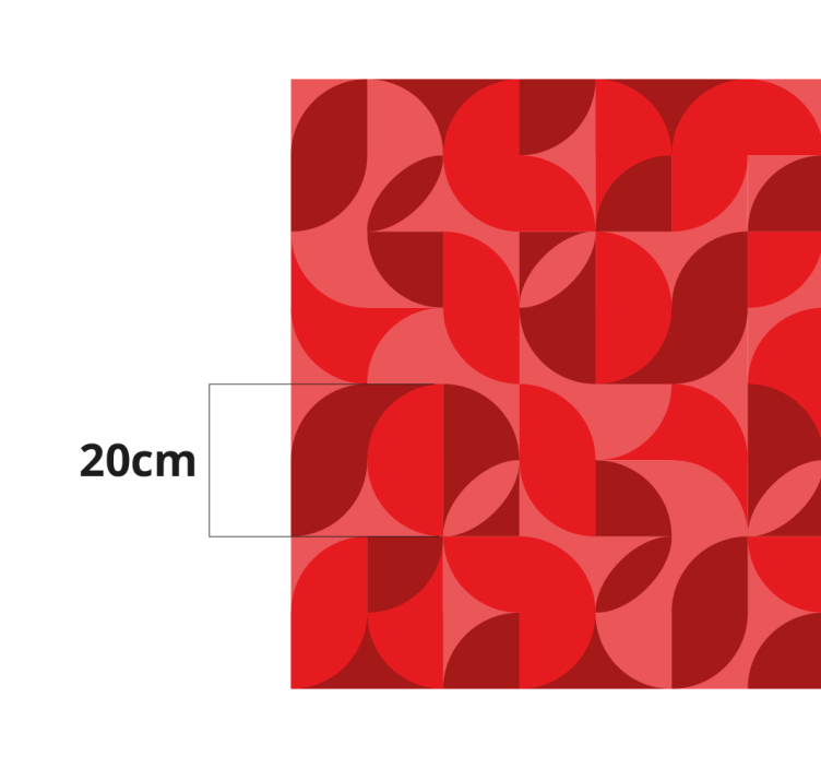 Vinylteppich Wohnzimmer roter retro-stil - TenStickers