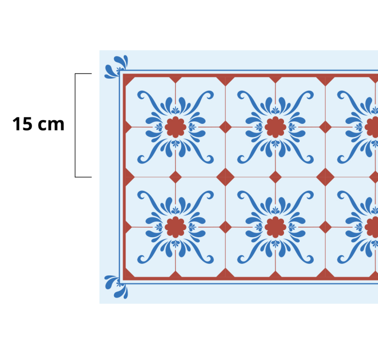 Vinyl Teppich Fliesenoptik zierfliese - TenStickers