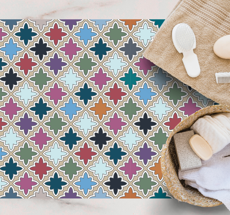 Bunter badboden in unregelmäßiger form - TenStickers