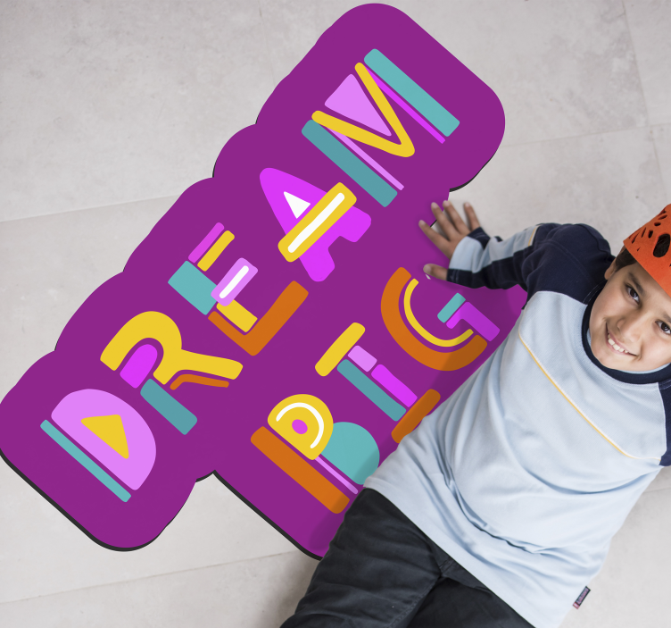 Hochwertiger Dream Big Vinylteppich - TenStickers