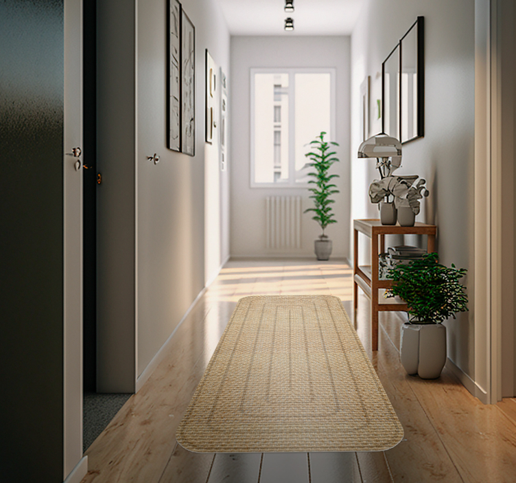 Rechteckiger flurteppich aus jutestruktur - TenStickers