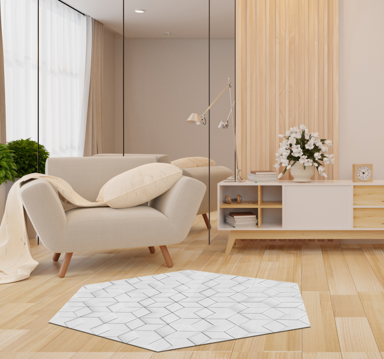 Geometrischer reliefeffekt vinylteppich - TenStickers