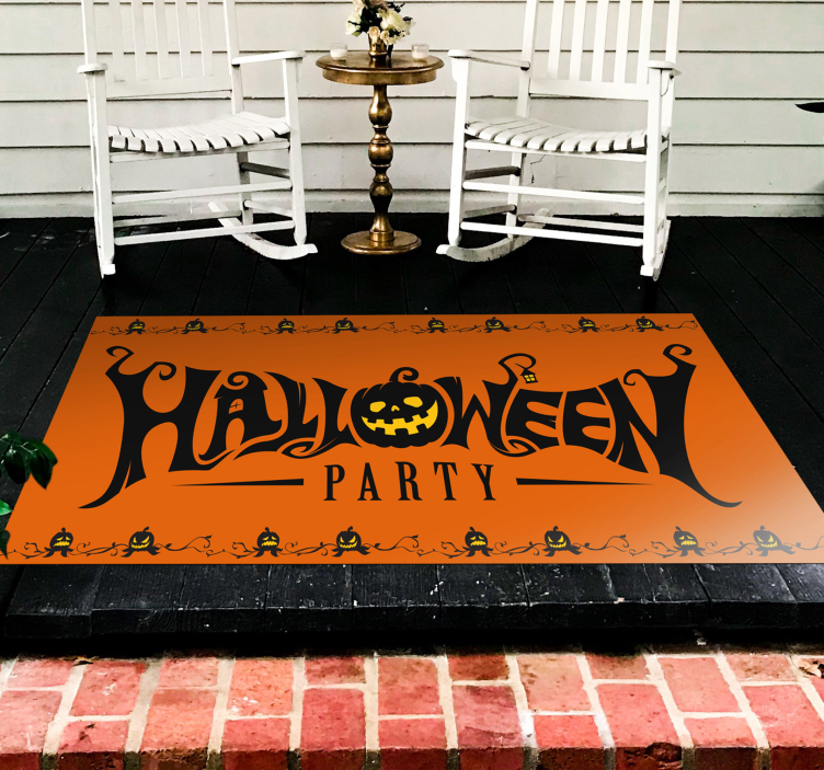 Halloween party vinyl teppich - TenStickers