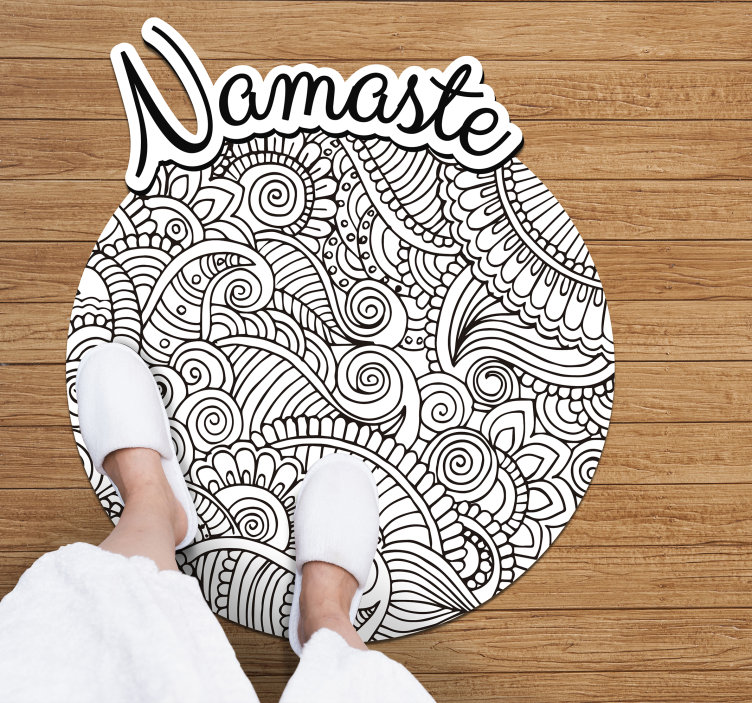 Mandala namaste vinyl teppich - TenStickers