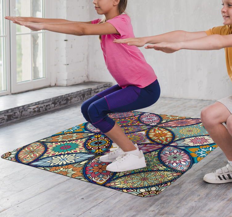 Mandalas bunter vinylteppich - TenStickers