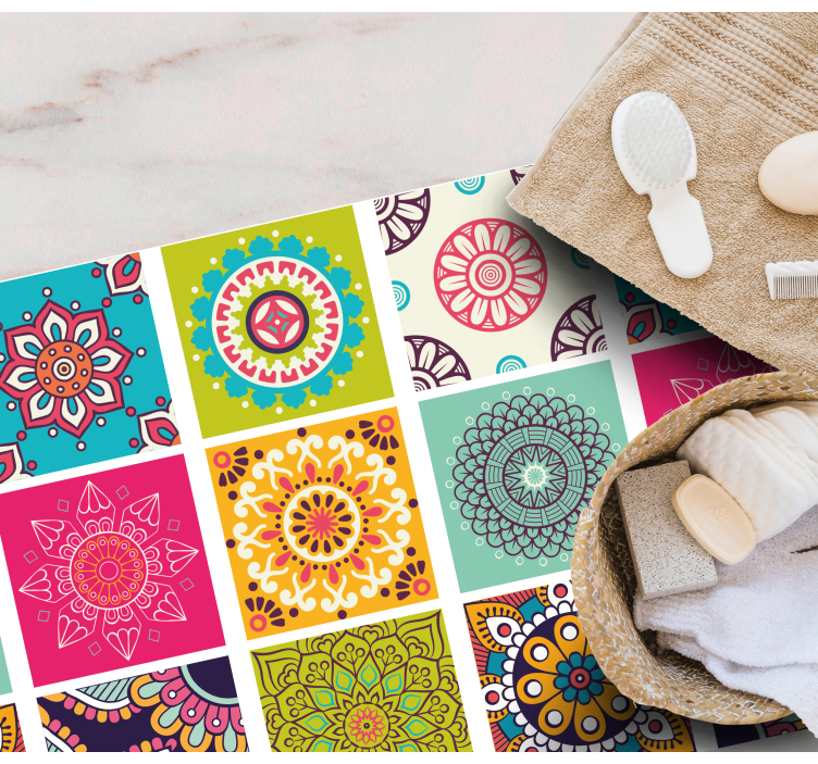 Marokkanische fliesen vinyl teppich - TenStickers