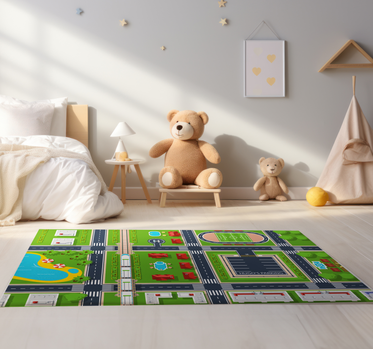 Wunderbar personalisierbarer parkplatz vinyl teppich - TenStickers