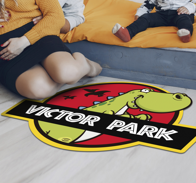 Personalisierter jurassic park vinyl teppich - TenStickers