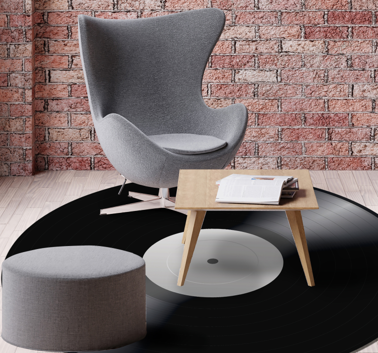 Schallplatte vintage vinyl teppich - TenStickers