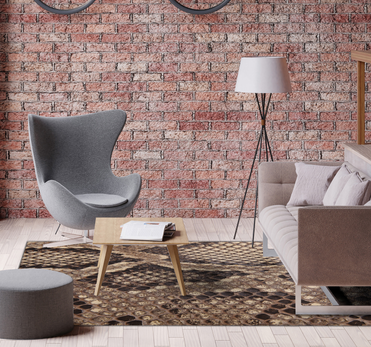 Vinylteppich Wohnzimmer schlangenleder-print - TenStickers