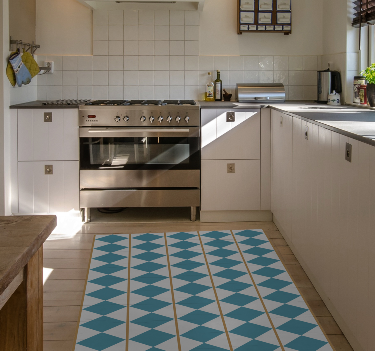 Schweden Design geometrischer Vinyl Teppich - TenStickers