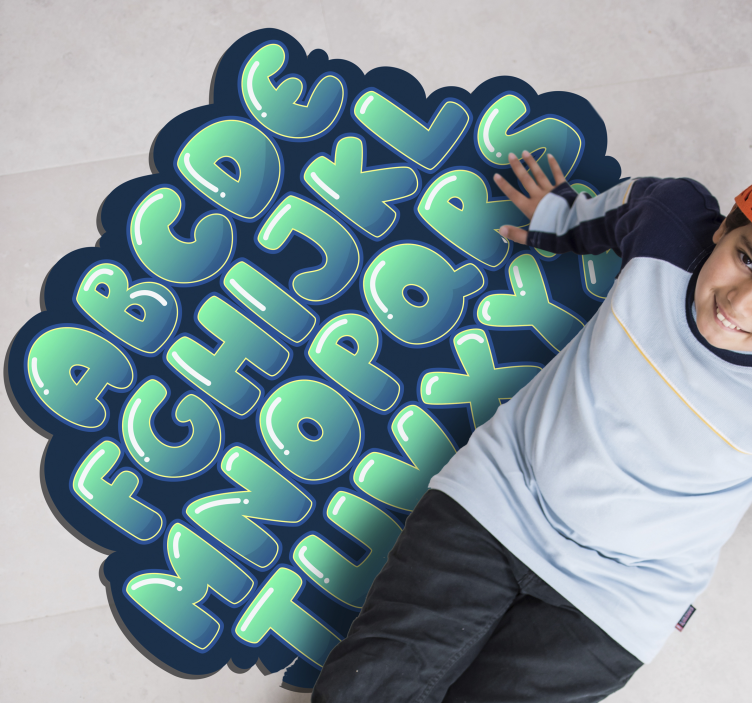 Vinyl Teppich Alphabet alphabet-wolke - TenStickers