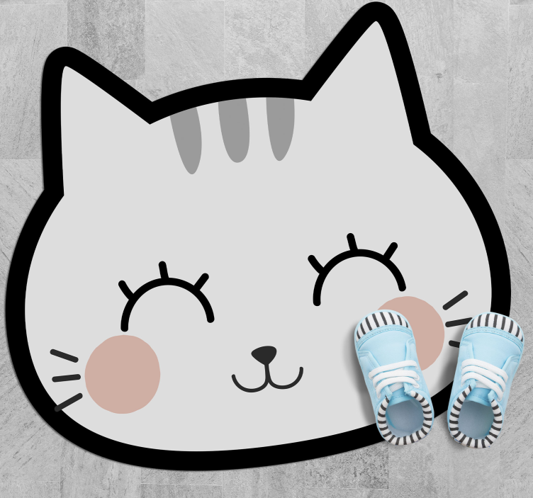 Vinyl Teppich Baby katzengesichtsform - TenStickers