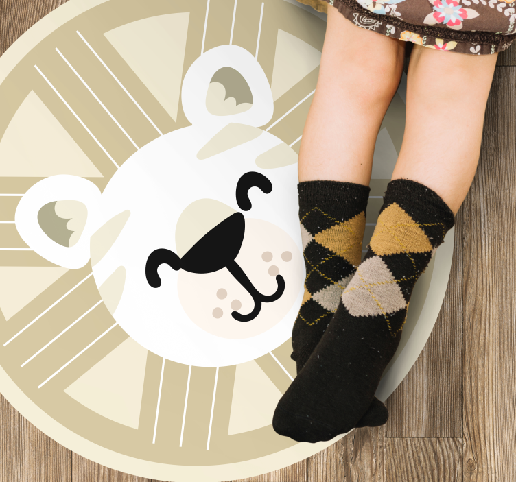 Vinyl Teppich Baby lächelnde löwengrafik - TenStickers