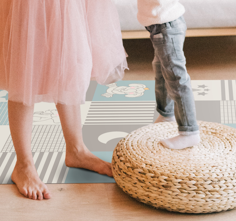 Vinyl Teppich Baby patchwork-kinderzimmer - TenStickers