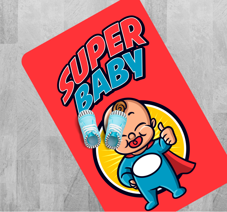 Vinyl Teppich Baby superhelden-kleinkind-thema - TenStickers
