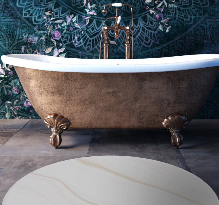 Vinyl Teppich Bad abstrakte organische linien - TenStickers