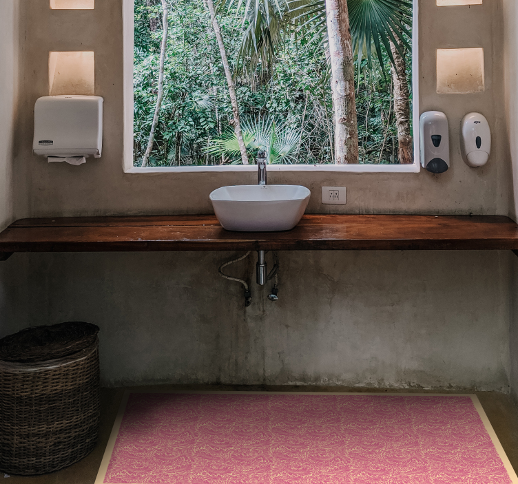 Vinyl Teppich Bad ornamentales motiv - TenStickers