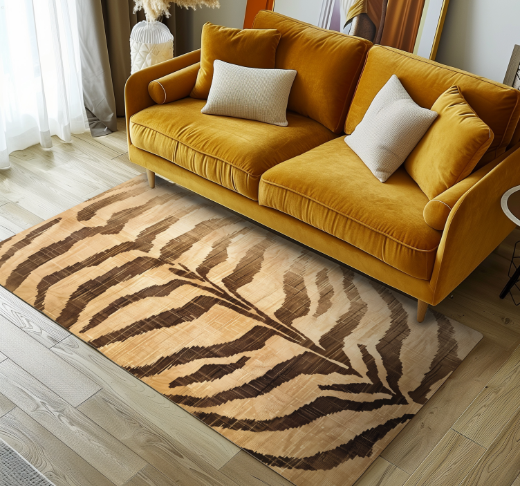 Vinyl Teppich beige tigerstreifen - TenStickers