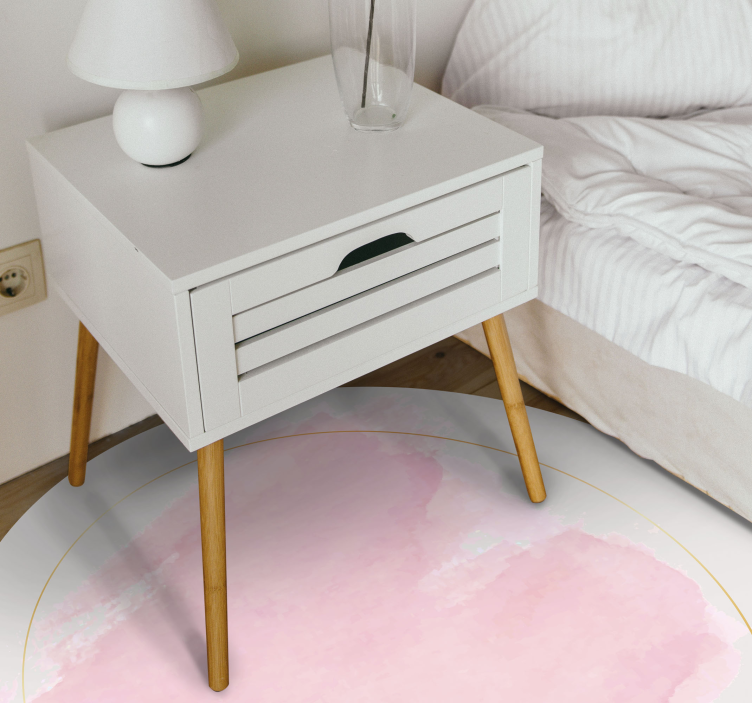 Vinyl Teppich rund abstrakt botanisch - TenStickers