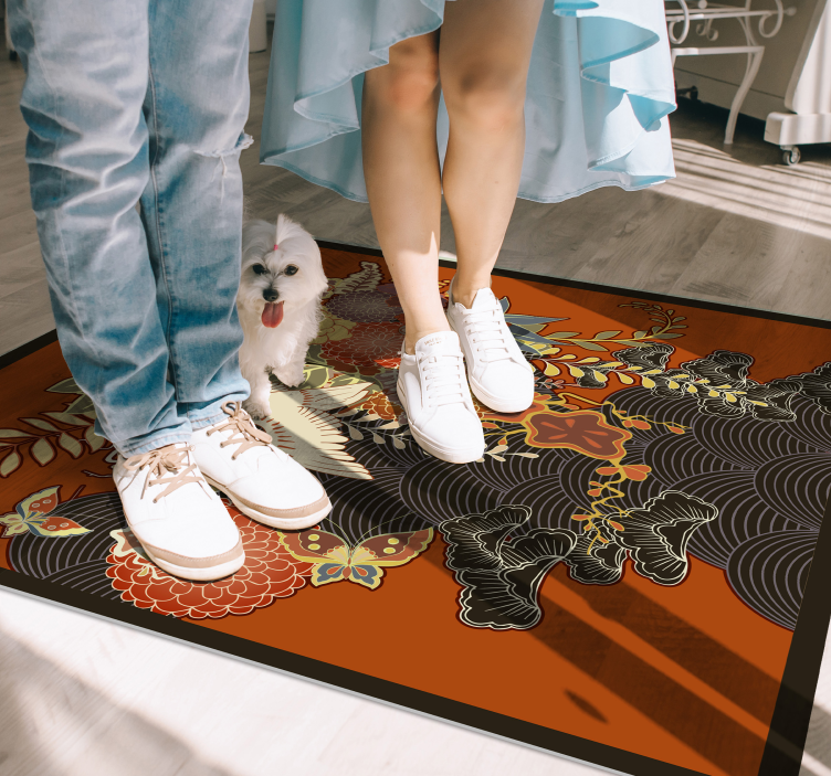 Vinyl Teppich Blumen aufwendiges botanisches element - TenStickers