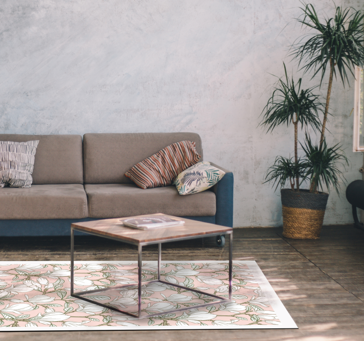 Vinyl Teppich Blumen blumenillustration - TenStickers