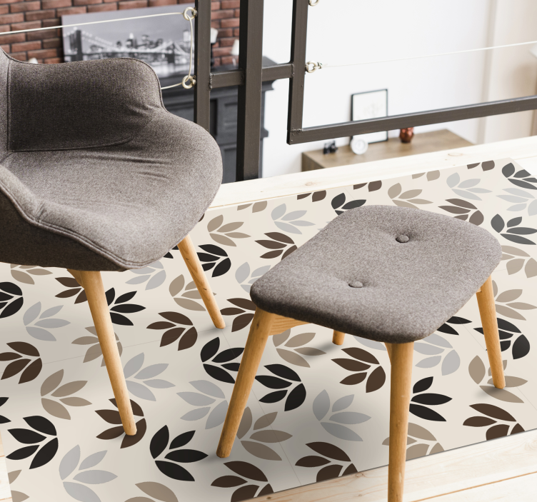 Vinyl Teppich Blumen blumenmusterthema - TenStickers