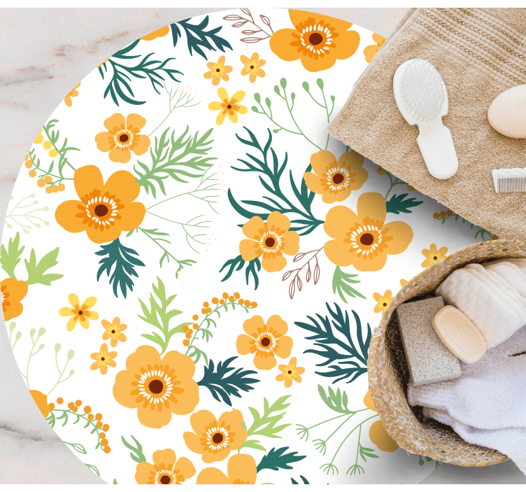 Vinyl Teppich Blumen blumenstraußmuster - TenStickers