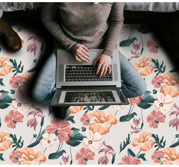 Vinyl Teppich Blumen botanische freude - TenStickers