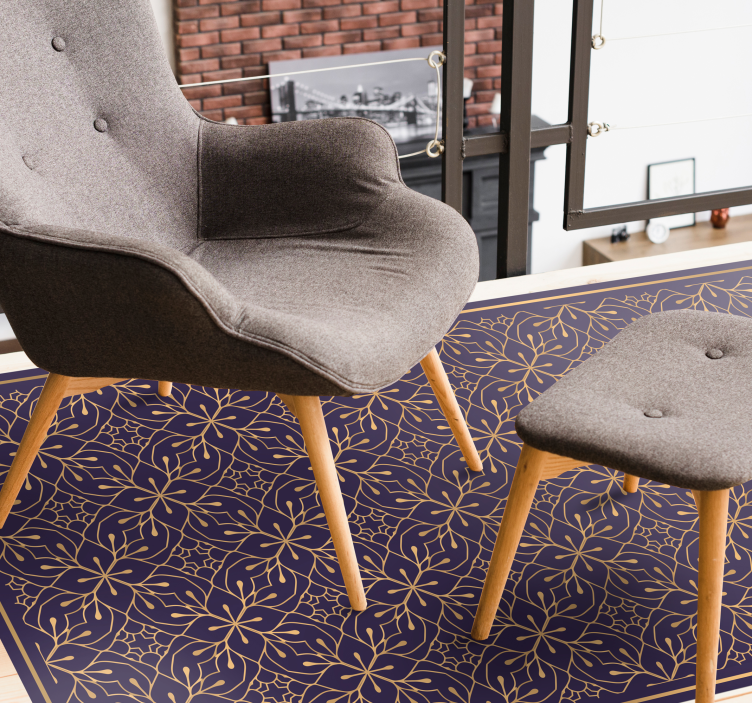 Vinyl teppich blumen elegantes blumen konzept - TenStickers